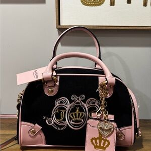 Juicy Couture Pink and Black Satchel